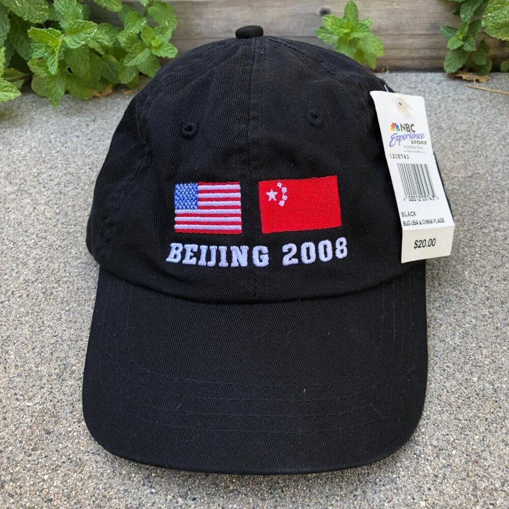 LEGEND BEIJING 2008 America USA China Flag Dad Hat Brand New Black Adjustable​